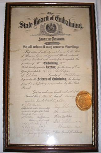 16 Wm. Phillips Certificate - 1908