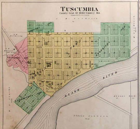 13 Old Map of Tuscumbia