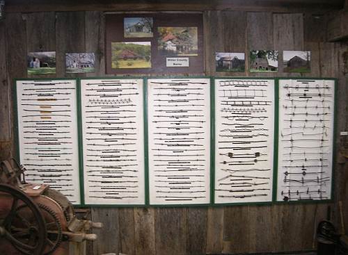 10 Stephenson Barbed Wire Collection in Farm Display