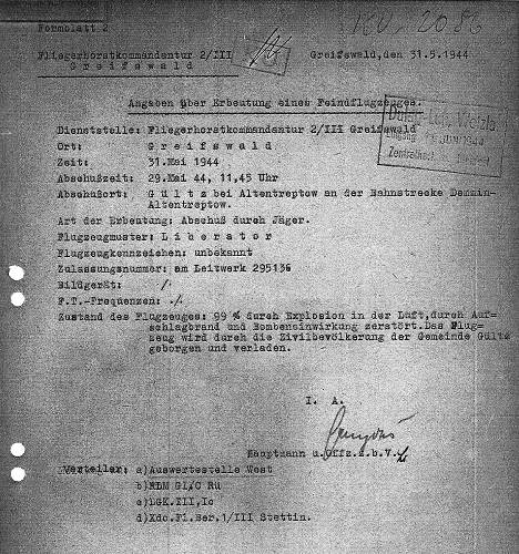 43 German Report on Captured Aircraft