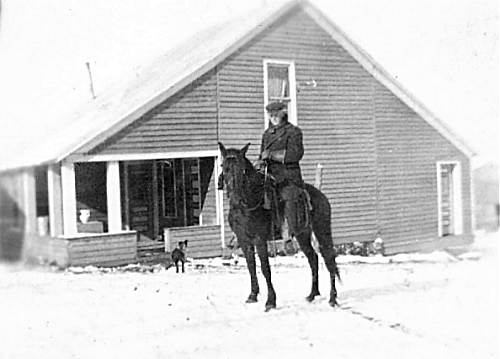 06 Aubrie on Horse - House built in Civil War Era