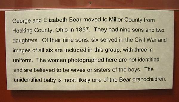 29 Caption for Bear Family Display