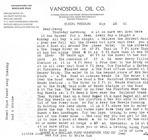 25 Letter to George about Flood