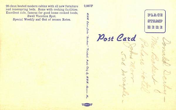 65 Ozark Inn Motel Postcard - Back