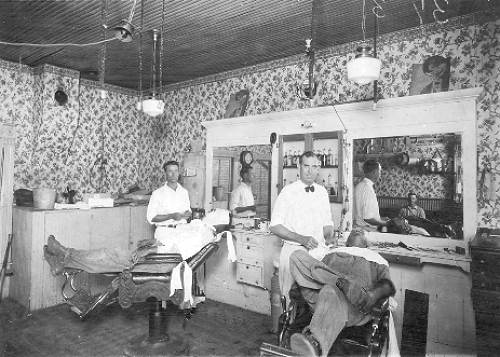 16 Ray Harrison Barber Shop - Chas. Kneisley Helper
