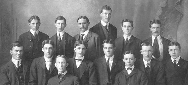 21a College class of Fred Hauenstein at Westminster - 3rd from Right Front Row