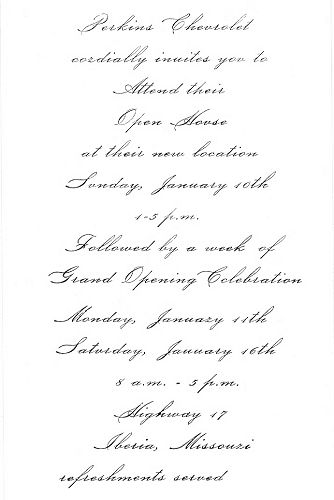 13 Invitation to Open House
