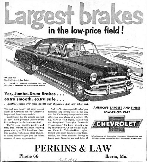 15 Perkins and Law Advertisement - 1951