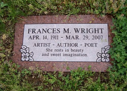16 Francesca Wright Tombstone