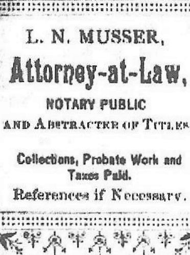 07 L.N. Musser Advertisement