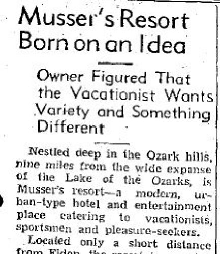 20 Musser Resort - Jefferson City Post Tribune - 25 May 1938