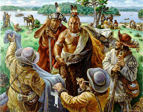 18 Osage Indians and Traders