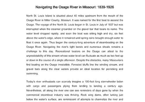 15 Navigating The Osage River Article