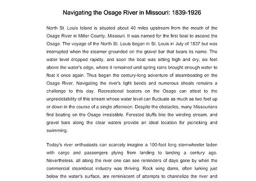 15 Navigating The Osage River Article