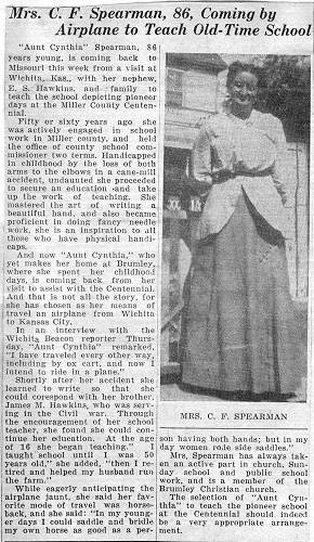 54 Cynthia Hawkins Spearman Airplane Trip