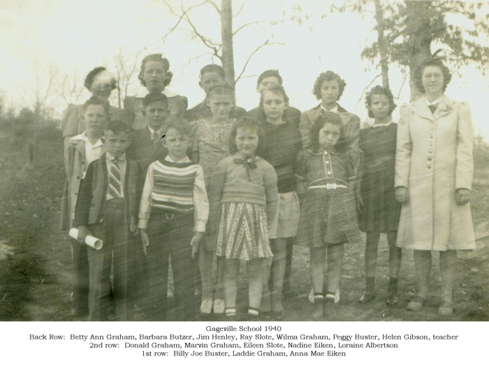 Gageville Students - 1940