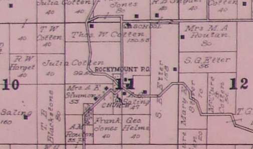 Rocky Mount Community from 1904 Atlas