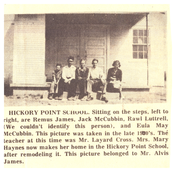 Hickory Point School - 1930's