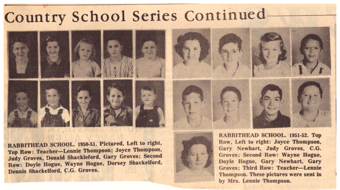 Rabbithead School Class - 1950-51