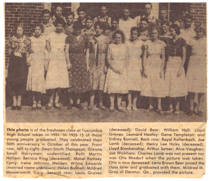 Tuscumbia High School Freshman - 1931