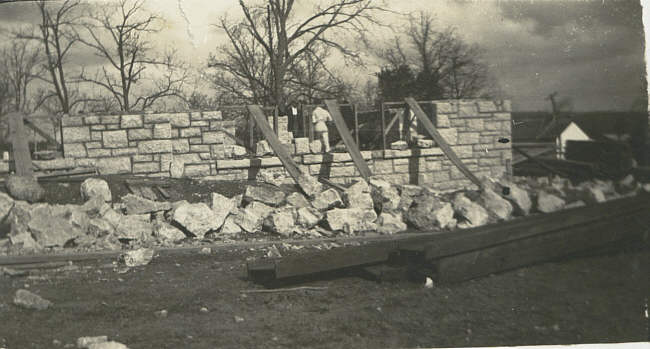 The new administration building…under construction