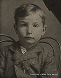 Landie Allee (1900-1909) was the son of William Thomas Allee and Mary Evalista 'Eva' (Jones) Allee.  Landie,  his mother, Eva, and younger brothers Ivy and Carl were killed by a tornado that struck the family home near Paden, OK May 29, 1909.   His father, W.T. Allee, had taken a team of horses and wagon and gone for provisions in town when the storm struck.