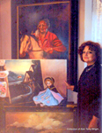 'Francesca' in her art shop, Old Town Albuquerque, NM,  1982