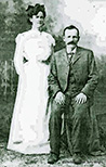 Henry Albert Wright (1872-1931) and his wife, Elsa Estella Jenkins (1882-1961).  Henry Albert was born in Miller County, MO, the son of Henry Anthony and Minerva Jane (Melton) Wright.  Estella was the d. of Benjamin and Sarah (Sparks) Jenkins. Henry and Estella were married March 22, 1909.  They had no natural children, but adopted a daughter,  Prue May Richardson, born May 2, 1907, natural daughter of Oliver and Isabelle Richardson.   Prue married Otto Sanning. Sept. 24, 1926 and died Dec. 16, 1966.