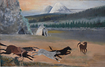 John Wright (1863-1939) - "Sioux Brave Capturing Wild Pony"